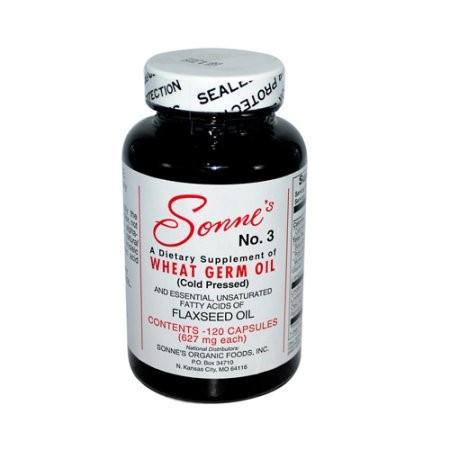 Sonne's No. 3 Wheat Germ Oil 627mg, Capsules, 120 caps