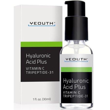 YEOUTH Best Anti Aging Vitamin C Serum with Hyaluronic Acid & Tripeptide 31 Trumps ALL Others. Maximum Percentage Vitamin-C Topical Vit C Can Make Your Face Look Ten Years Younger! 100% Guaranteed