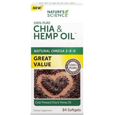 Nature's Science Chia Seed & Hemp Oil Softgels, 84 Ct