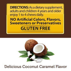 Healthy Delights Naturals, Coconut Oil Soft Chews, Coconut Caramel Flavor, 30 Count