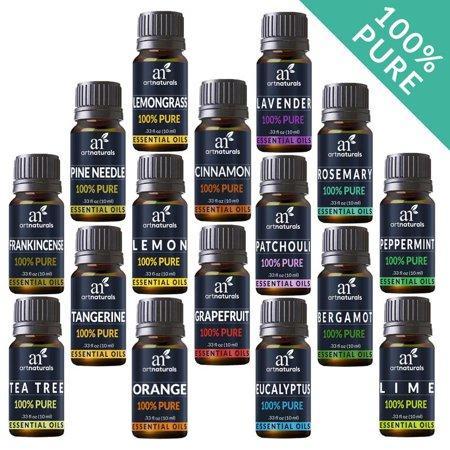 Pure Essential Oil Set (16x10mL) - 100% Natural Aromatherapy for Oil Diffuser