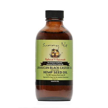 Sunny Isle Jamaican Black Castor Oil Infused with Hemp Oil, 4 Oz