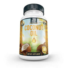 Unrefined Coconut Oil | Extra Virgin | Gel Capsules | Supplement | Cold Press | Vegan | Organic | Non GMO Raw and Pure - 2000mg per serving | Veggie Capsules Made in USA by JB NUTRA