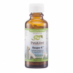 PetAlive Respo-K Tablets - Natural Homeopathic Formula for Pet Respiratory and Cold Symptoms - Reduces Sneezing, Coughing Watery Eyes, Runny Nose and Congestion in Dogs and Cats - 180 Tablets