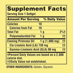 Spring Valley Women's Health Evening Primrose Oil Softgels, 1000 mg, 75 Ct