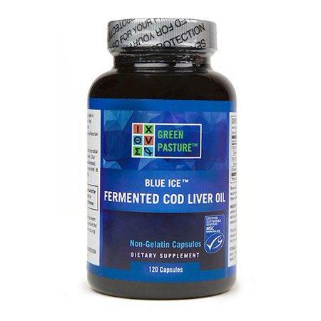 Blue Ice Fermented Cod Liver Oil Non-Gelatin Capsules, 120 Ct