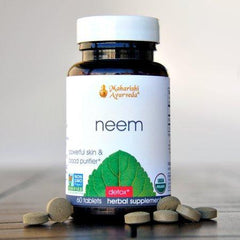 Organic Neem | 60 Herbal Tablets | Natural Blood Purifier | Herbal Supplement for General Well-Being | Promotes Healthy, Glowing Skin