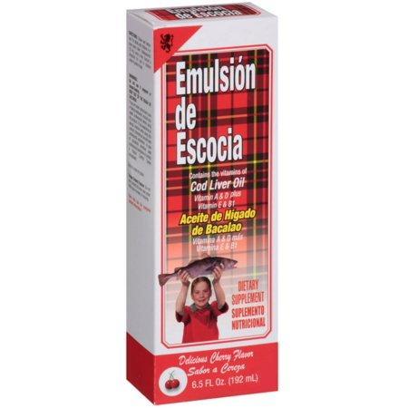 2 Pack - Emulsion De Escocia Cod Liver Oil , Cherry  6.5 oz