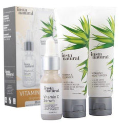 InstaNatural Vitamin C Skin Trio Bundle - 30 Day Starter Kit - Cleanser, Serum, & Moisturizer Combo - Natural & Organic Anti Aging Treatment