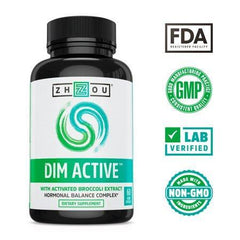 Zhou Nutrition DIM Active Capsules, 60 Ct