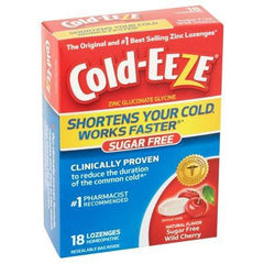 Cold-Eeze Zinc Gluconate Glycine Homeopathic Wild Cherry Lozenges, 18 count