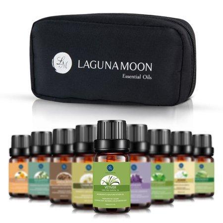 Essential Oils Set,Aromatherapy 10 Essential Oils Set- Chamomile Sandalwood Lavender Tea Tree Peppermint Eucalyptus Lemongrass Vetiver Jasmine Orange Therapeutic Grade