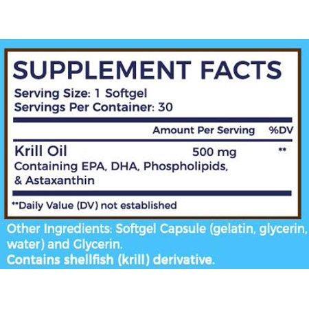 Krill Oil Capsules With Omega-3, EPA, DHA, Astaxanthin & More