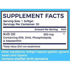 Krill Oil Capsules With Omega-3, EPA, DHA, Astaxanthin & More