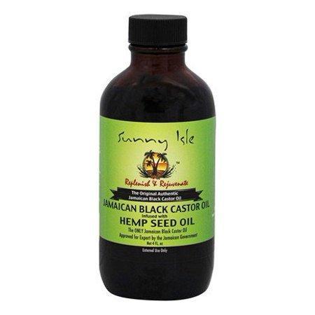 Jamaican Black Castor Oil Hemp Seed Oil - 4 fl. oz. by Sunny Isle (pack of 3)