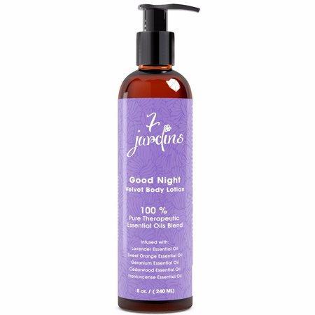 7 Jardins Good Night Velvet Body Lotion w/ Top5 Therapeutic Grade Essential Oils