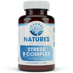 Vitamin B Complex Stress Relief | All Natural Anxiety Relief, Mood Enhancer and Stress Support Supplement | Stress B Complex with Herbal Extract Blend Plus Vitamin C, PABA, and Choline