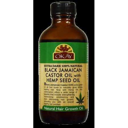 Okay Xtra Dark Black Jamaican Castor Oil With Hemp Oil, 4 Oz