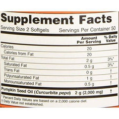 Now Foods - Pumpkin Seed Oil 1000 mg 100 Sgels (Pack of 2)