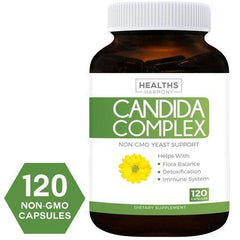 Healths Harmony Candida Cleanse (Non-GMO) 120 Capsules: Extra Strength - Powerful Yeast & Intestinal Flora Support with Caprylic Acid, Oregano Oil and Probiotics - Supplement