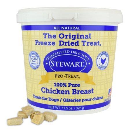 Stewart Freeze Dried Chicken Breast Pets Treats by Pro-Treat, 11.5 oz. Tub