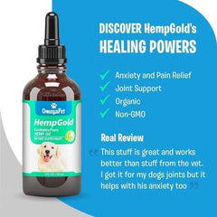 Hemp Oil for Dogs and Cats (250 mg) Organic Dog Hemp Oil for Anxiety Relief, Calming and Joint Health - Easily Apply to Treats - Grown in USA