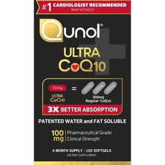 Qunol Ultra CoQ10 100 mg Softgels, 120 Ct