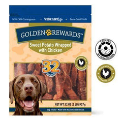 Golden Rewards Sweet Potato Wrapped with Chicken Dog Treats, 32 oz