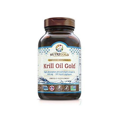 Organic All Natural Krill Oil Gold 500mg 120 capsules by Nutrigold