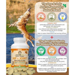 Makondo Pets Hip and Joint Supplement with Glucosamine for Dogs, Turmeric, Chondroitin, MSM, Vitamins, Fish Oil and Natural Boswellia - Get the Best Joint Supplement for Dogs - 60 Flavored Tablets