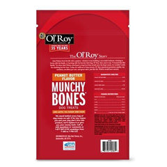 Ol' Roy Munchy Bone Peanut Butter Flavor Chews Dog Treats, 7 count