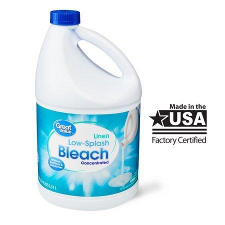 Great Value Low-Splash Concentrated Bleach, 121 fl oz