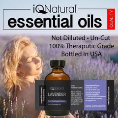 IQ Natural 100% Pure Undiluted LAVENDER Essential Oil Therapeutic Grade 2 Oz