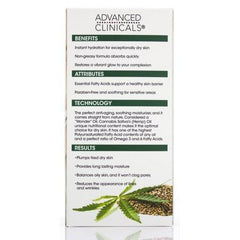 Advanced Clinicals Hemp Seed Oil for Face.  Cold Pressed Cannabis Sativa oil instantly hydrates skin and helps with Wrinkles, Fine Lines, and Expression Lines.   1.75 FL OZ