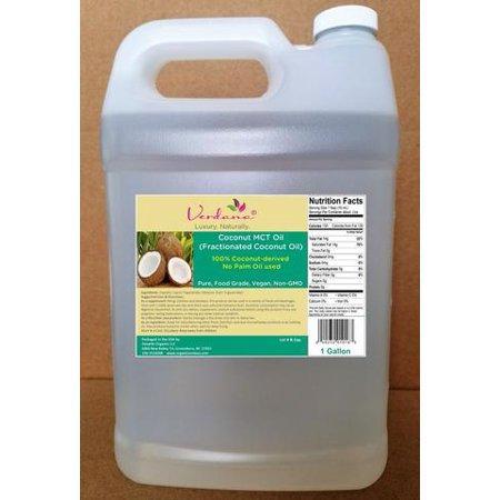 Verdana Coconut MCT Oil - aka Fractionated Coconut Oil - 1 Gallon -- 100% from Coconuts - No Palm oil involved - Premium Food Grade - Pure, True MCT with only C8 and C10, No C12