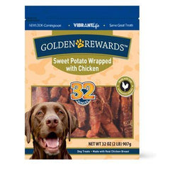 Golden Rewards Sweet Potato Wrapped with Chicken Dog Treats, 32 oz