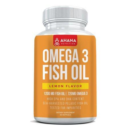 Omega 3 Fish Oil Capsules Burpless Blend (Lemon Flavor)