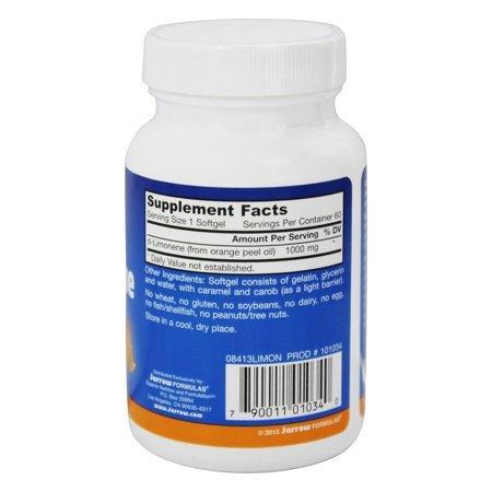 Jarrow Formulas - d Limonene Food Grade Orange Peel Oil 1000 mg. - 60 Softgels