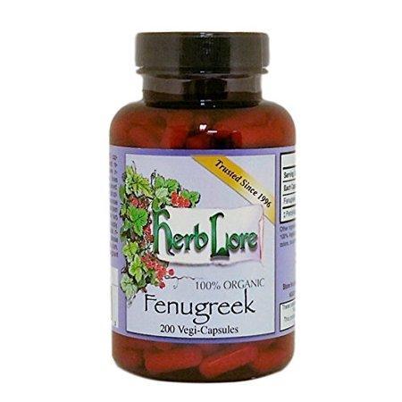 Herb Lore Organic Fenugreek Capsules - 400 Capsules - Herbal Lactation Supplement