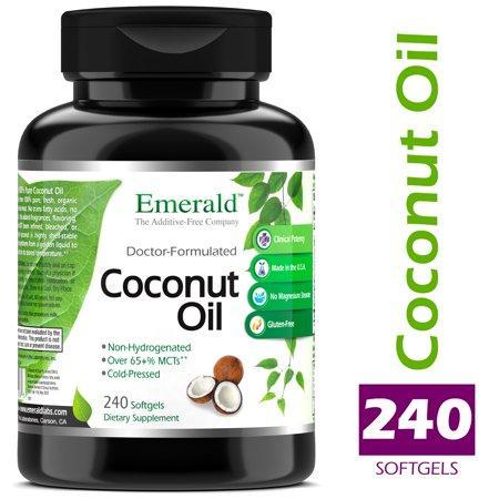 Emerald Laboratories (Fruitrients) - Coconut Oil - 100% Pure Extra Virgin Coconut Oil - Promotes Cholesterol Health, Weight Loss, Immune Support, & Brain Health - 240 Softgels