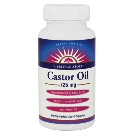 Heritage - Castor Oil 725 mg. - 60 Vegetarian Capsules