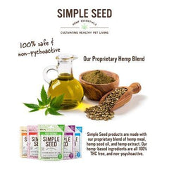 Hemp Neuro Supplement for Dogs for Nerve and Cognitive Support with DMG, DHA, and Hemp Oil by Simple Seed, 30 Soft Chews