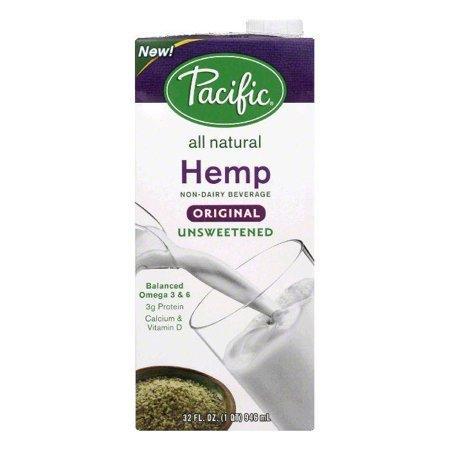 Pacific Unsweetened Original Hemp Non-Dairy Beverage, 32 Oz (Pack of 12)