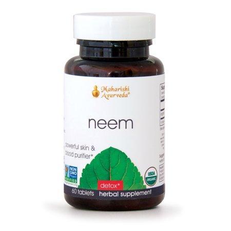 Organic Neem | 60 Herbal Tablets | Natural Blood Purifier | Herbal Supplement for General Well-Being | Promotes Healthy, Glowing Skin