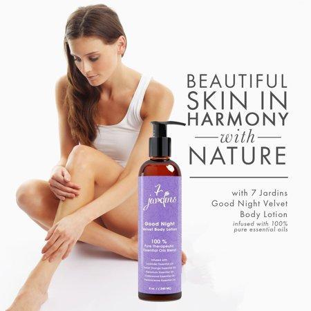 7 Jardins Good Night Velvet Body Lotion w/ Top5 Therapeutic Grade Essential Oils