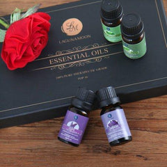 Lagunamoon CBD Essential Oils,Premium Aromatherapy Oils Gift Set of 16- Peppermint Lemon Lavender Tea Tree Eucalyptus Rosemary Patchouli Orange Essential Oil Therapeutic Grade 10ml Each