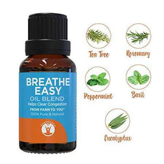 Gurunanda Breathe Easy Essential Oil Blend, 0.5 Oz