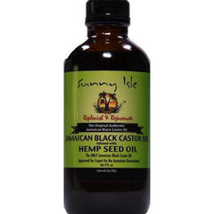 Sunny Isle Jamaican Black Castor Oil Infused with Hemp Oil, 4 Oz