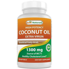 Best Naturals Extra Virgin Coconut Oil 1300 mg 90 Softgels