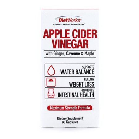 DietWorks Apple Cider Vinegar Dietary Supplement, 90 Capsules